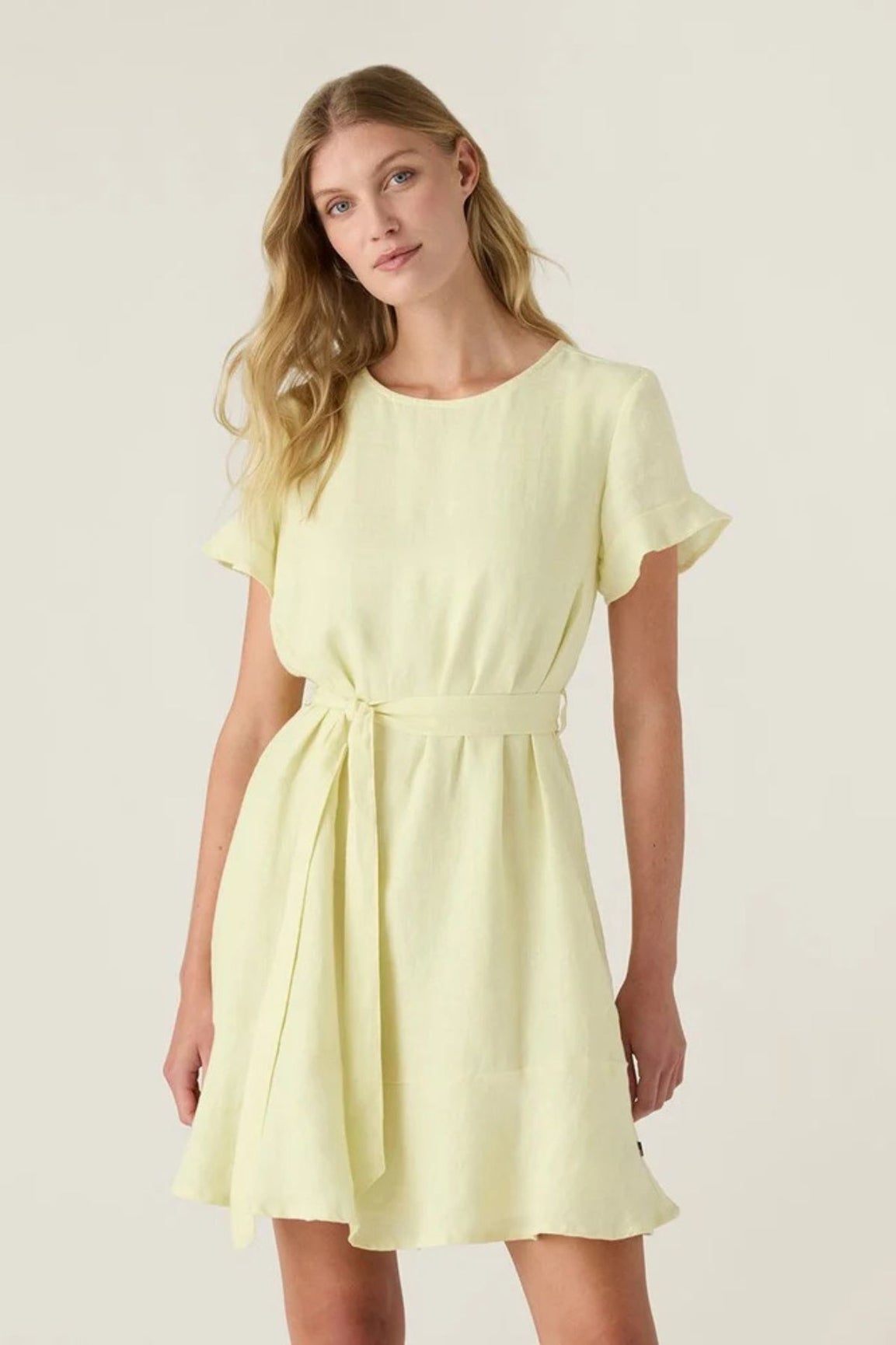 Lexington Vy&ouml;llinen pellavamekko keltainen