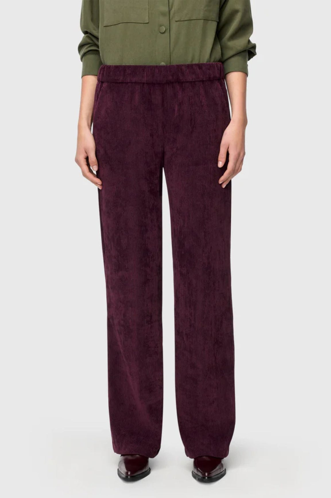 MAC Chiara samettihousut aubergine