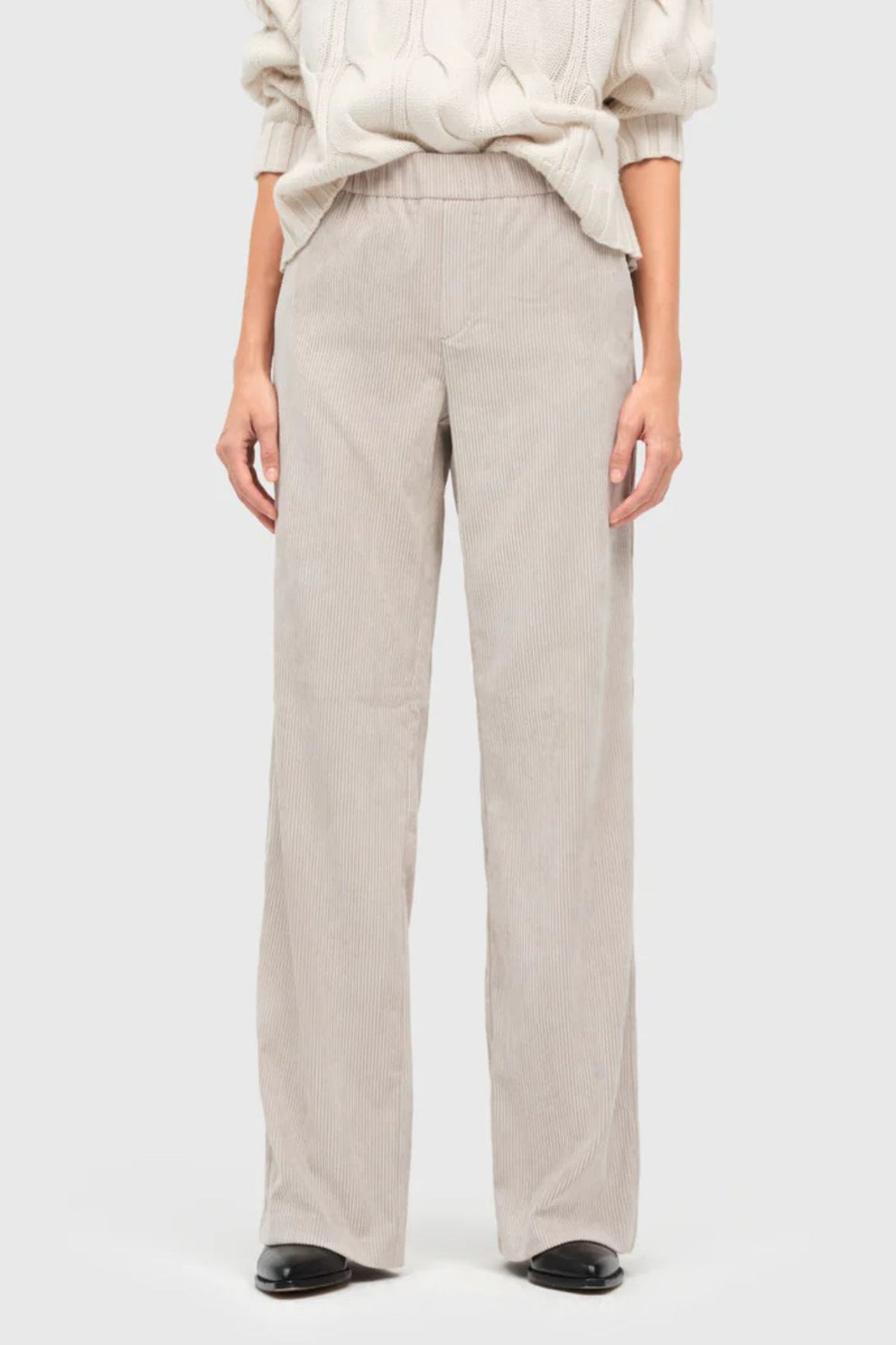 MAC Chiara samettihousut sand beige