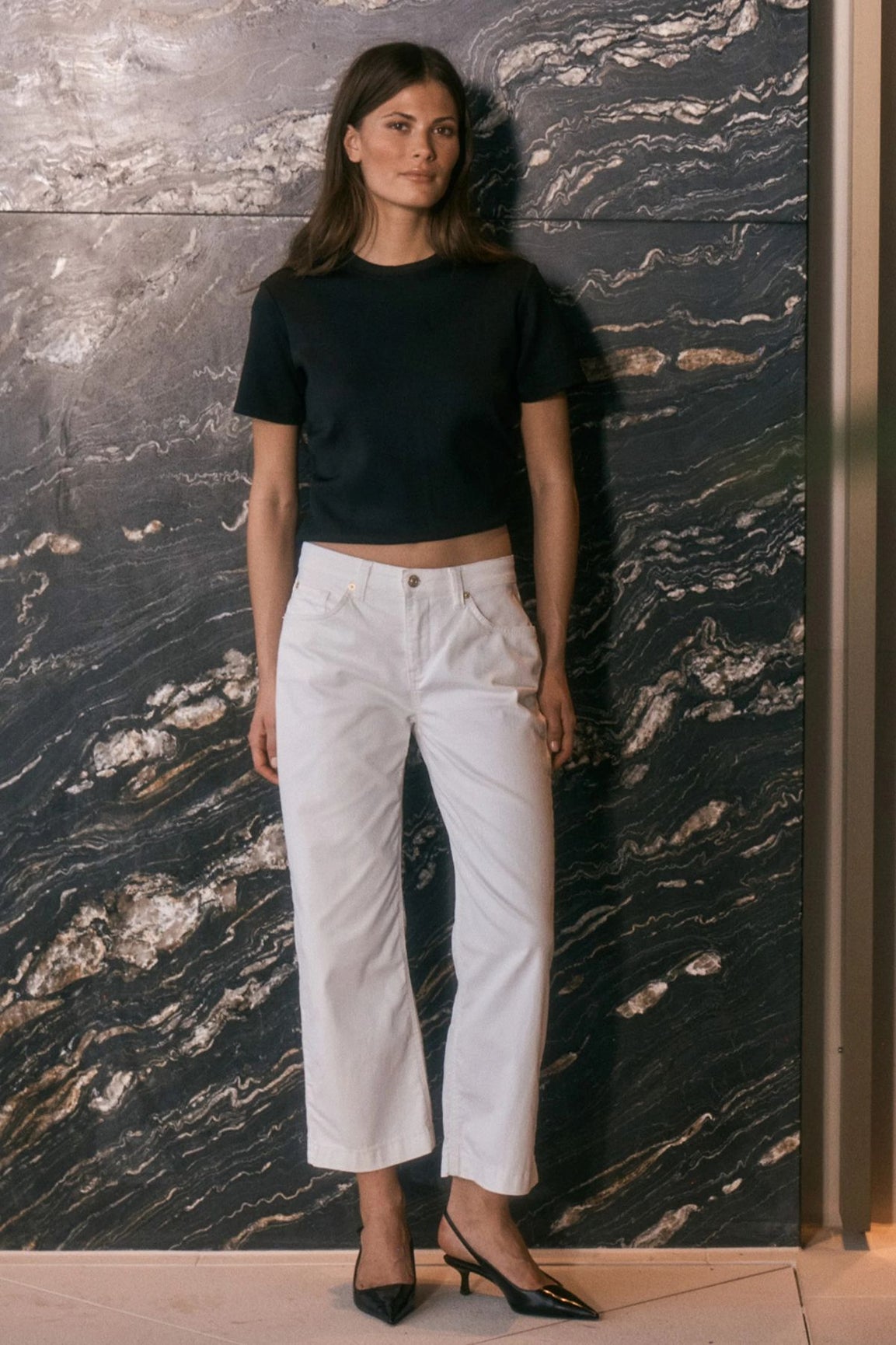 MAC culottefarkut valkoiset