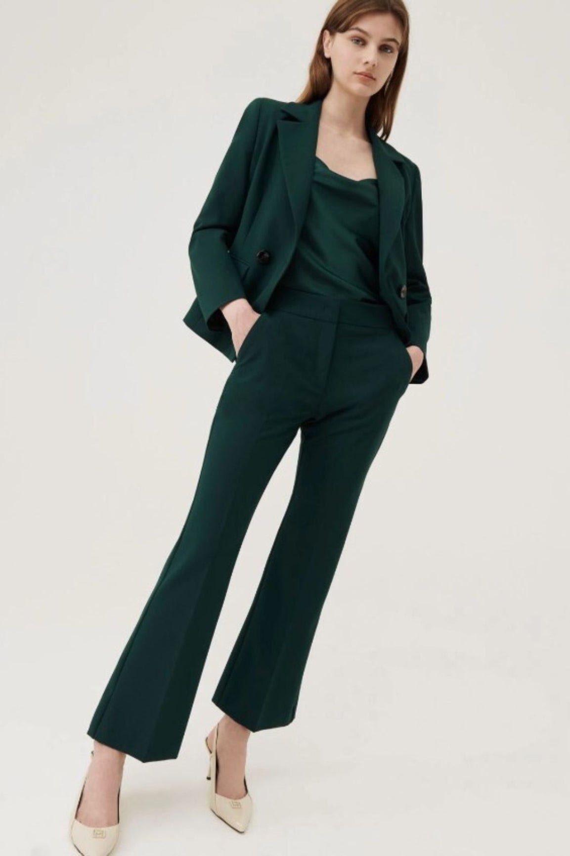 MARELLA Curzio housut tummanvihre&auml;