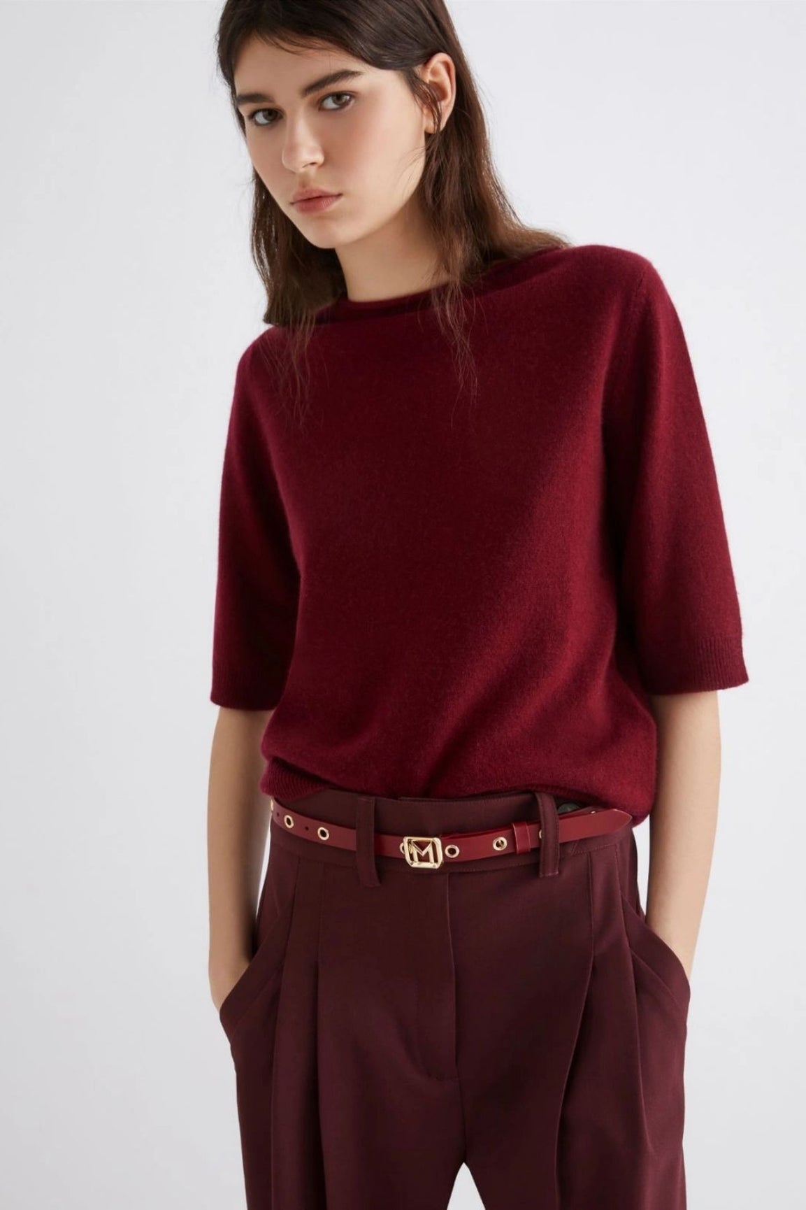 Marella Manto neule bordeaux