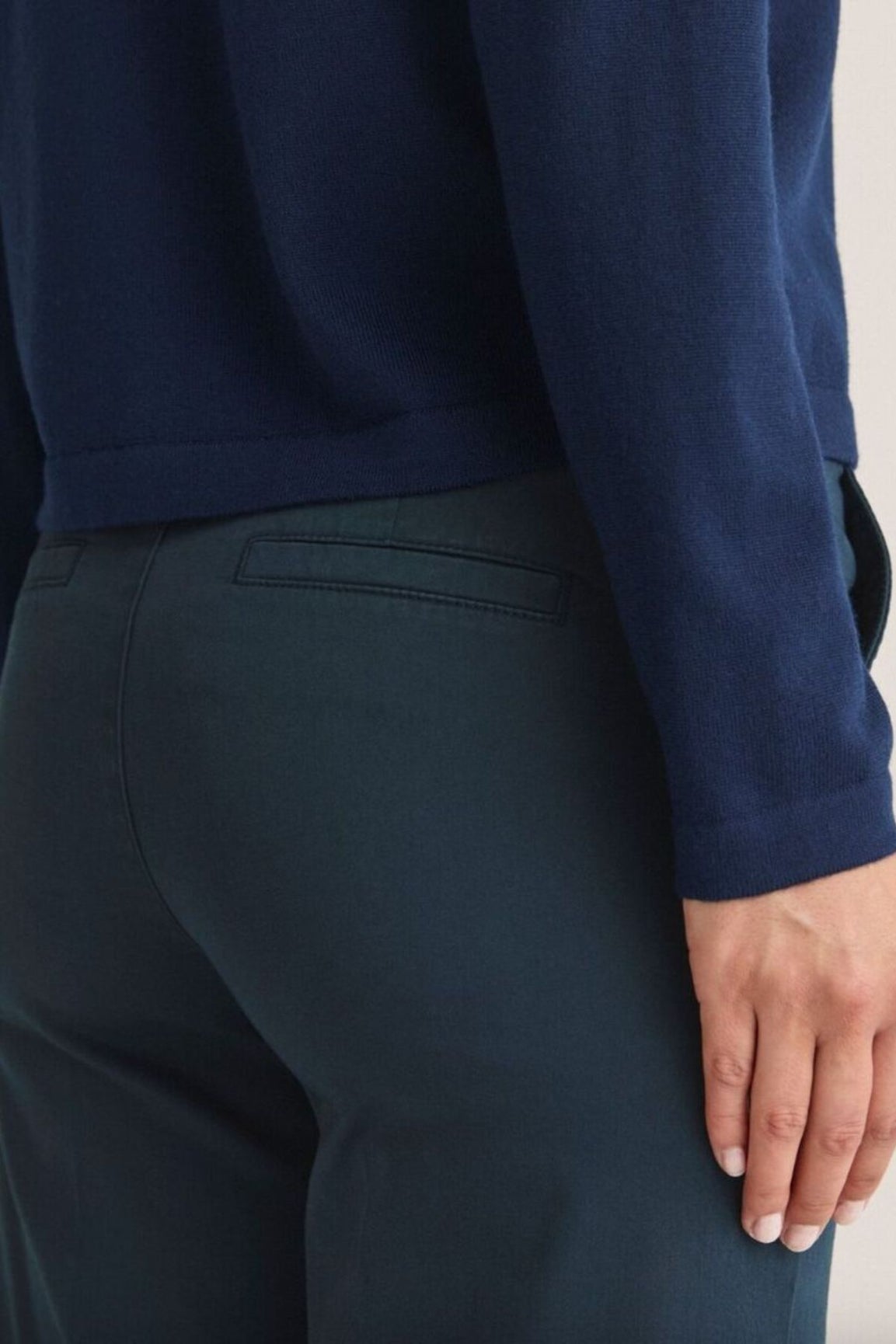 NEWHOUSE Hedda Satin Trousers navy