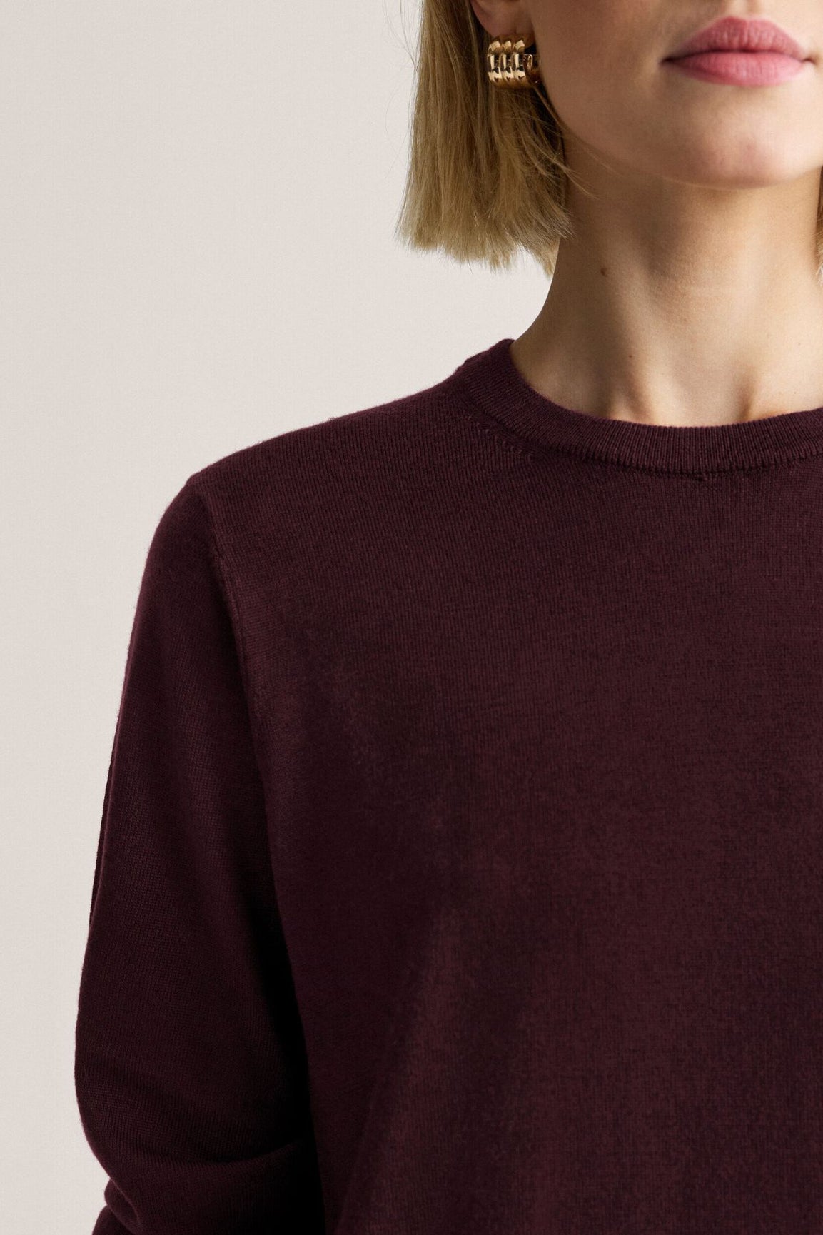 Newhouse Ava Knitted Sweater dark burgundy