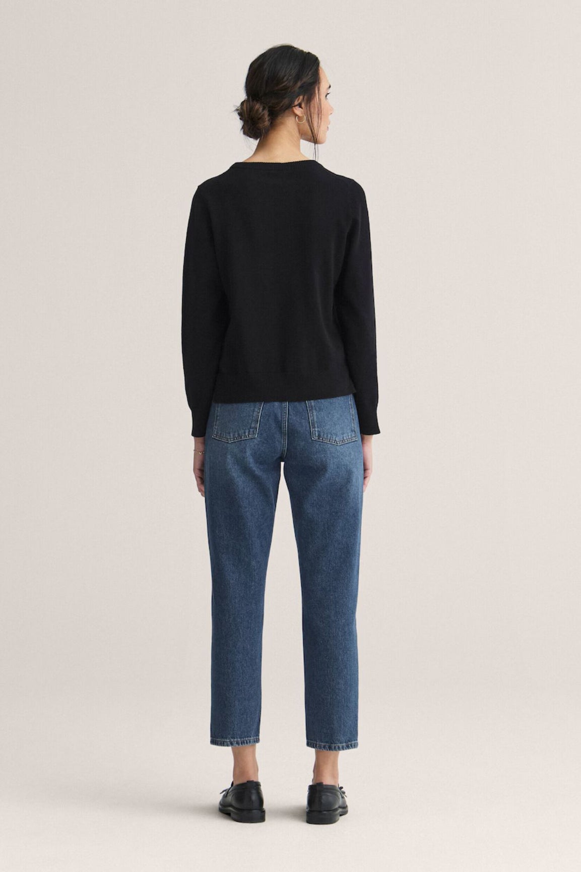 Newhouse Holly Cotton Sweater musta