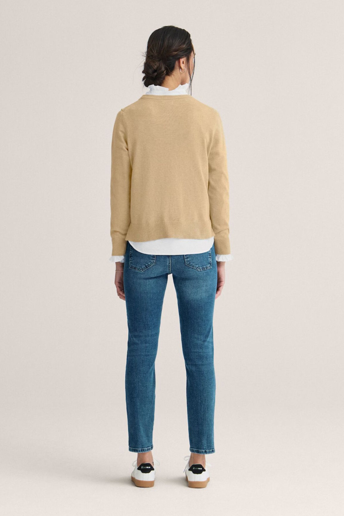 Newhouse Holly Cotton Sweater light camel