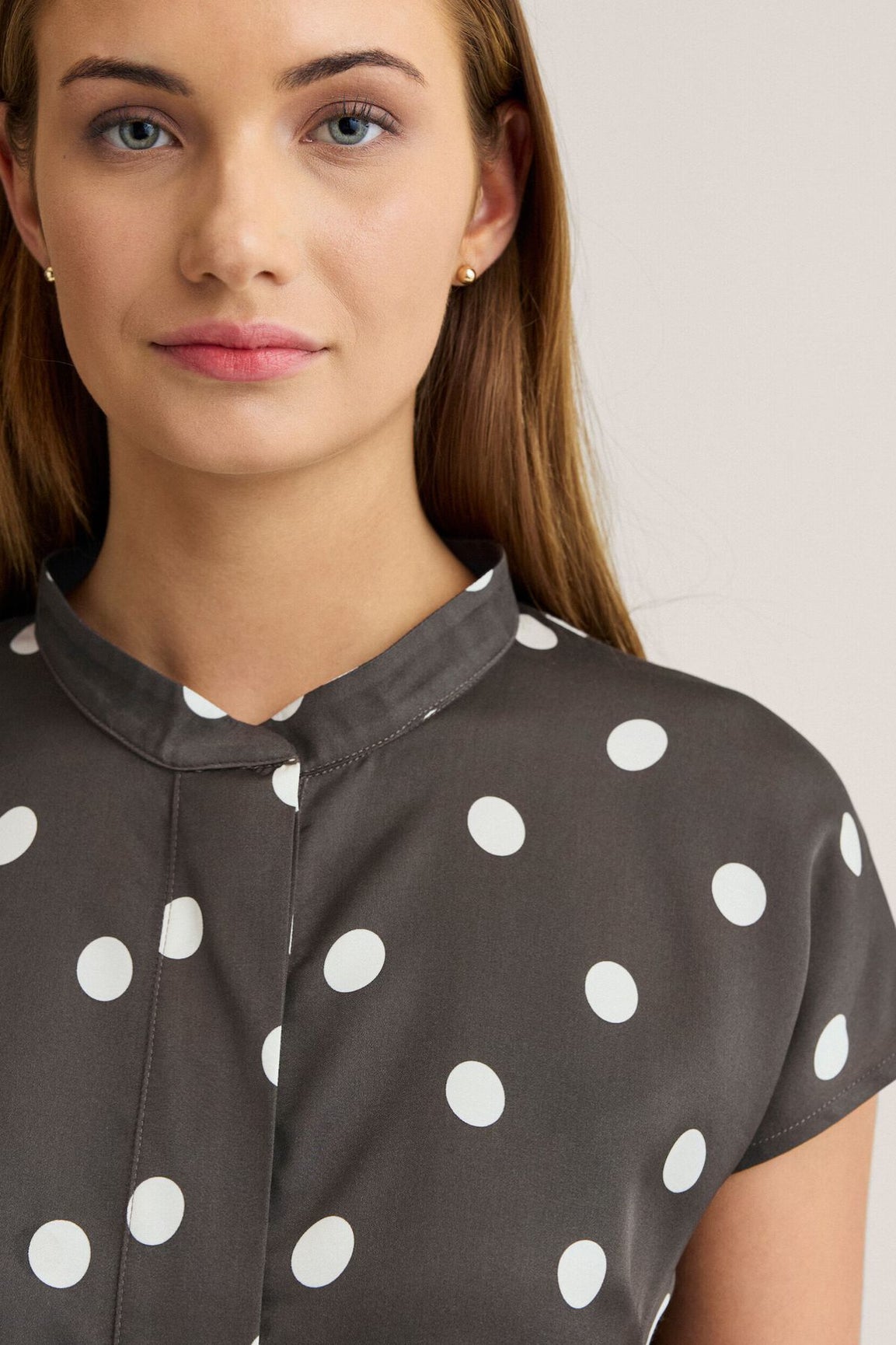 Newhouse Jacqueline Dot Top ruskea