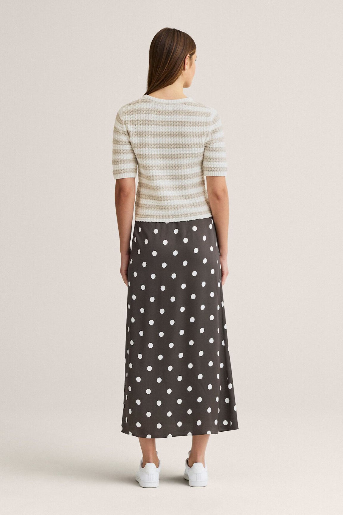 Newhouse Novalie Dot Slip Skirt ruskea