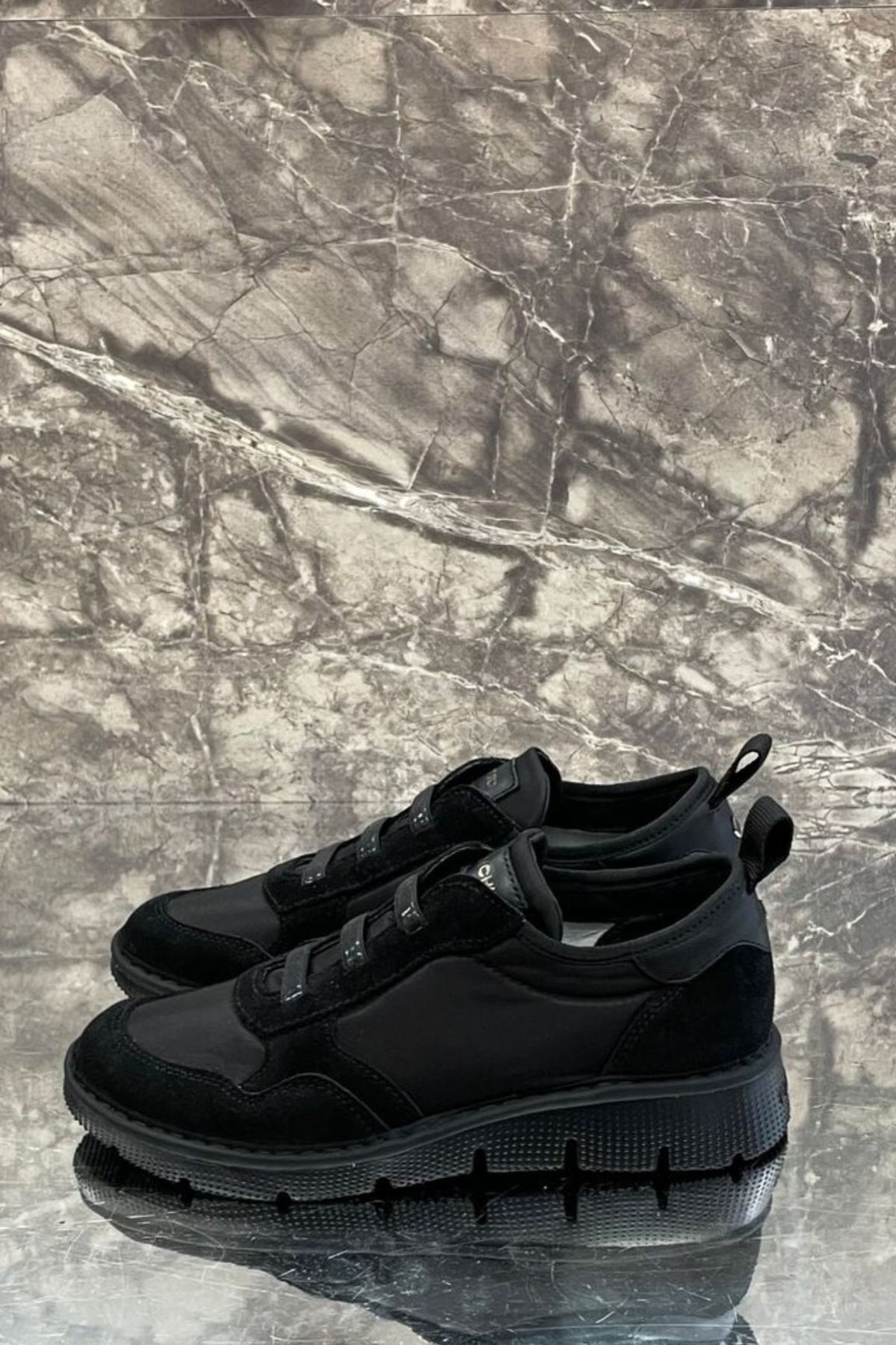 Panchic Slip-on Nylon Suede tennarit black