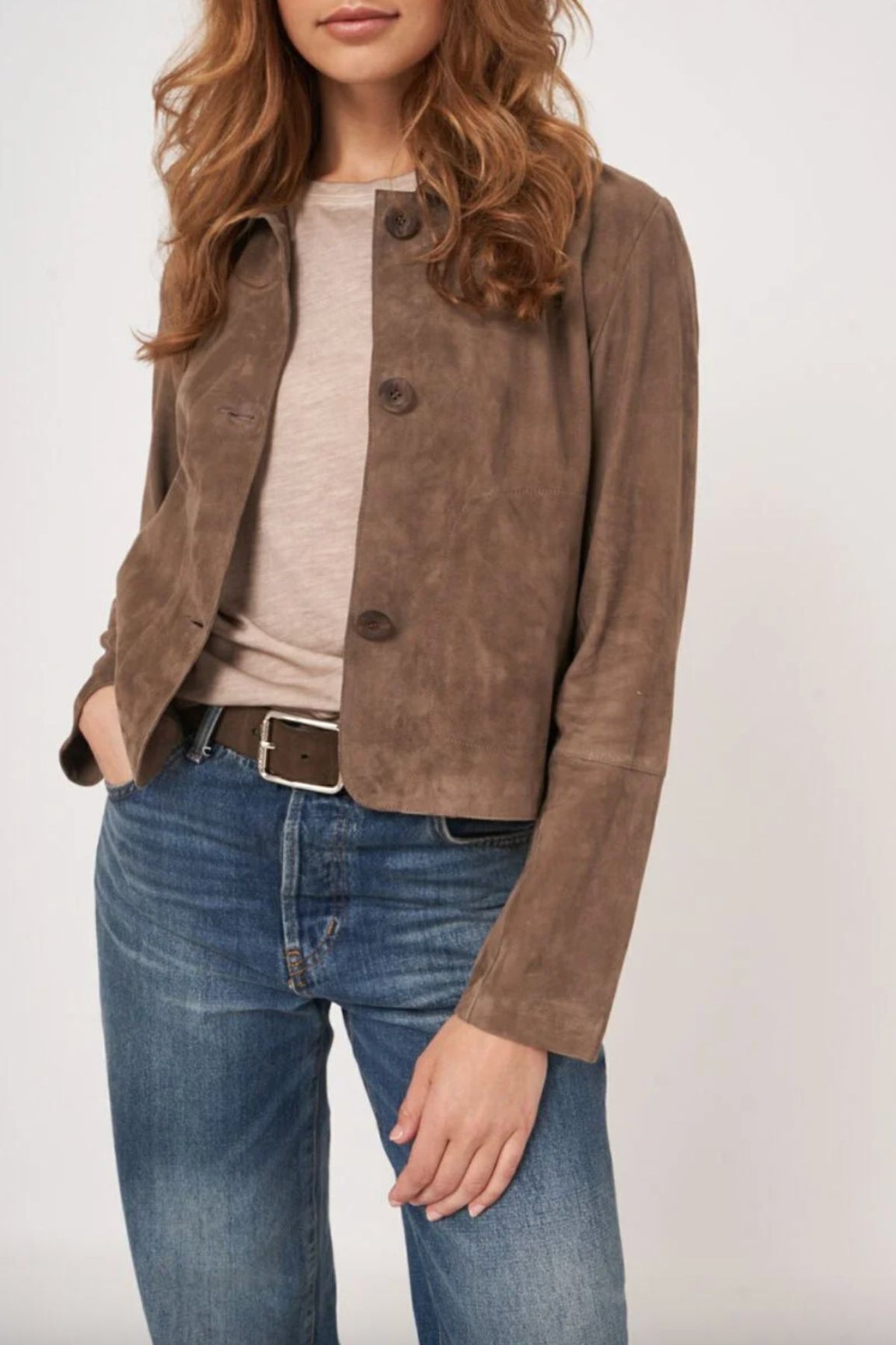 Ruskea mokkanahkajakku - Repeat