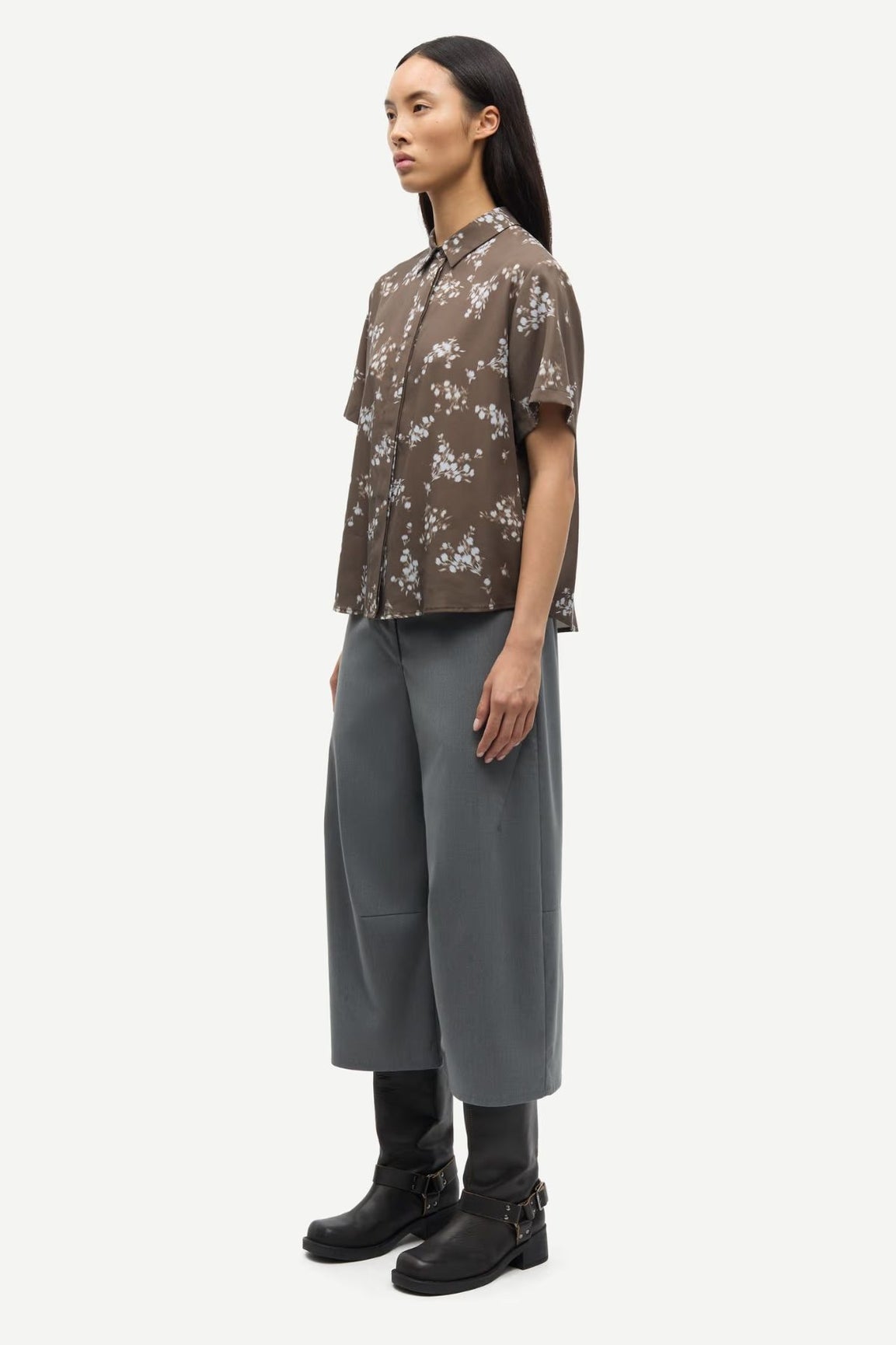 Samsoe Samsoe Mina SS Shirt blooming brown