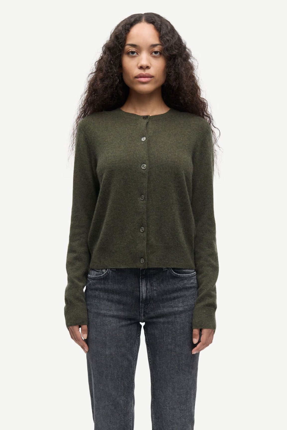 Samsoe Samsoe Saboston Cardigan  dark evergreen