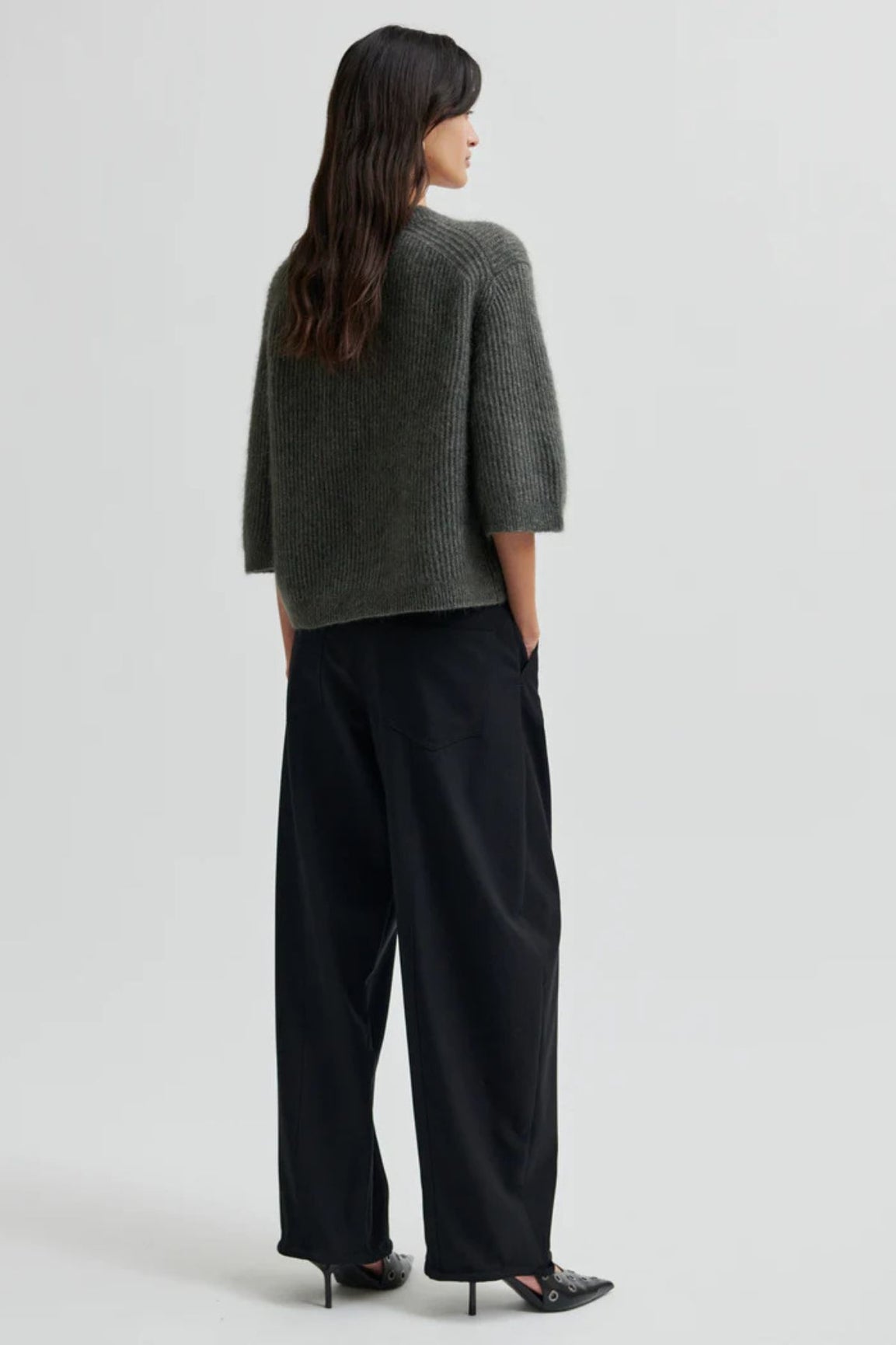 Second Female Andea Knit Rib Cardigan beluga