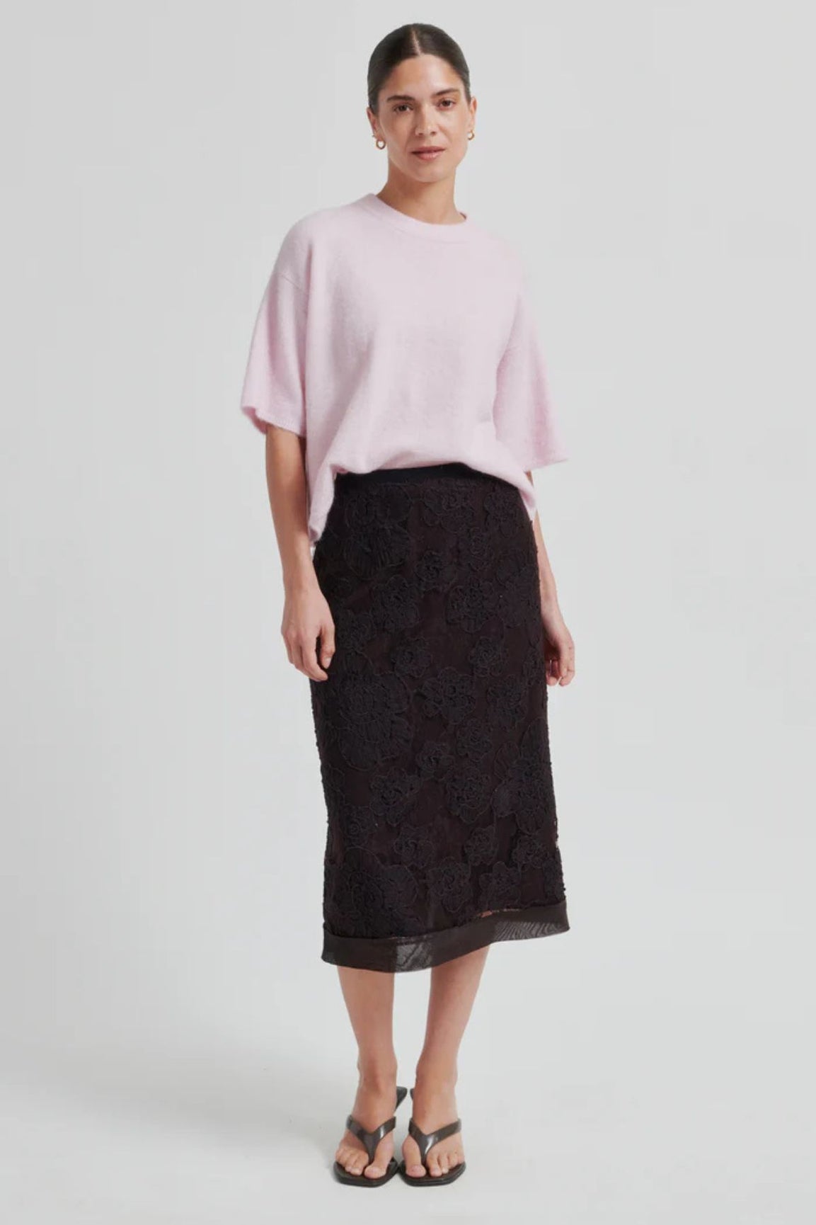 Second Female Gabby Knit O-neck pale lilac