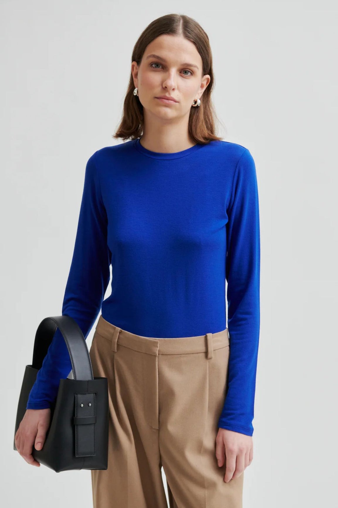 Second Female Matima O-neck Tee mazarine blue