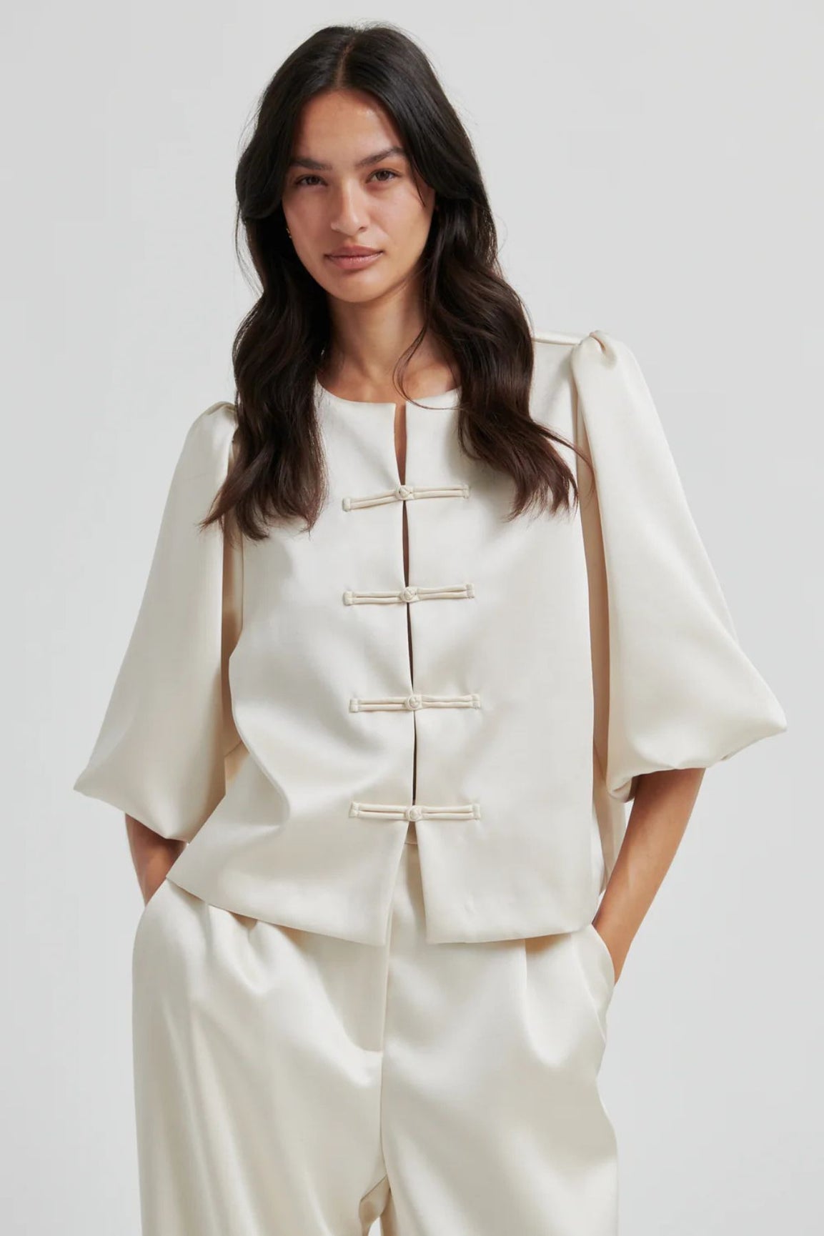 Second Female Perlla New Blouse soft beige