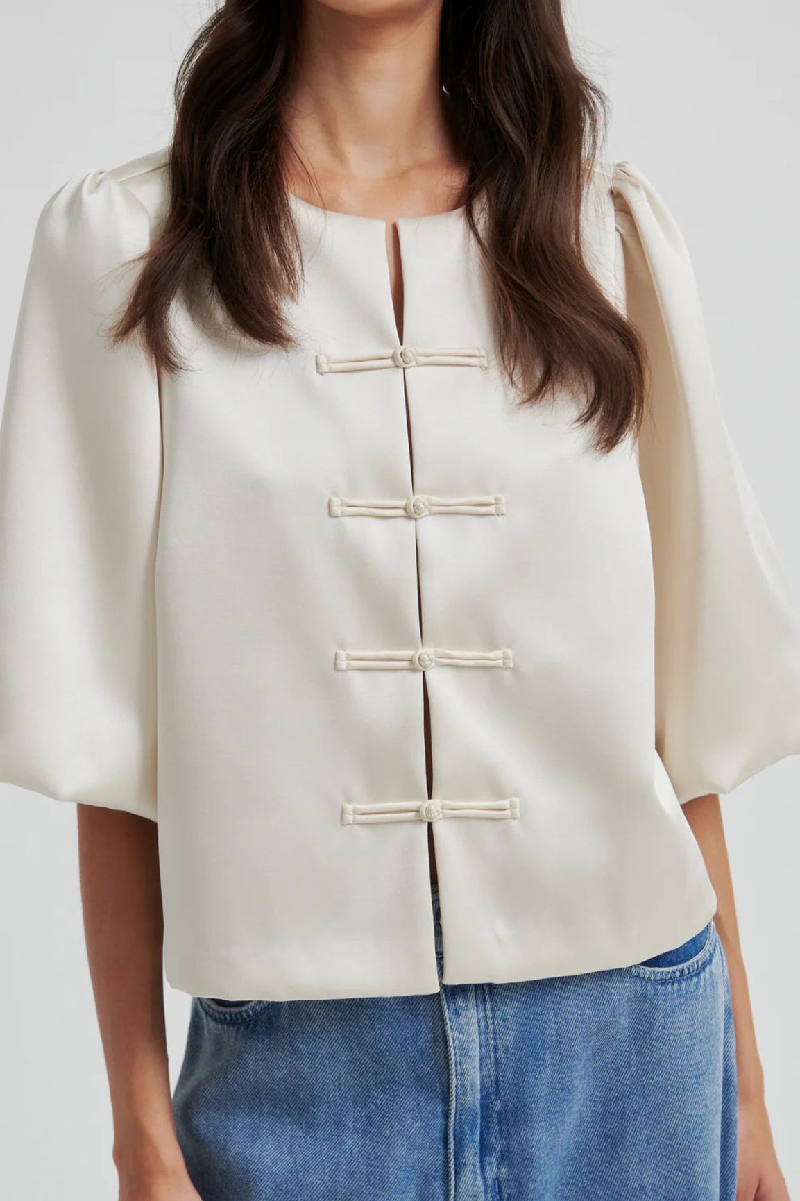 Second Female Perlla New Blouse soft beige