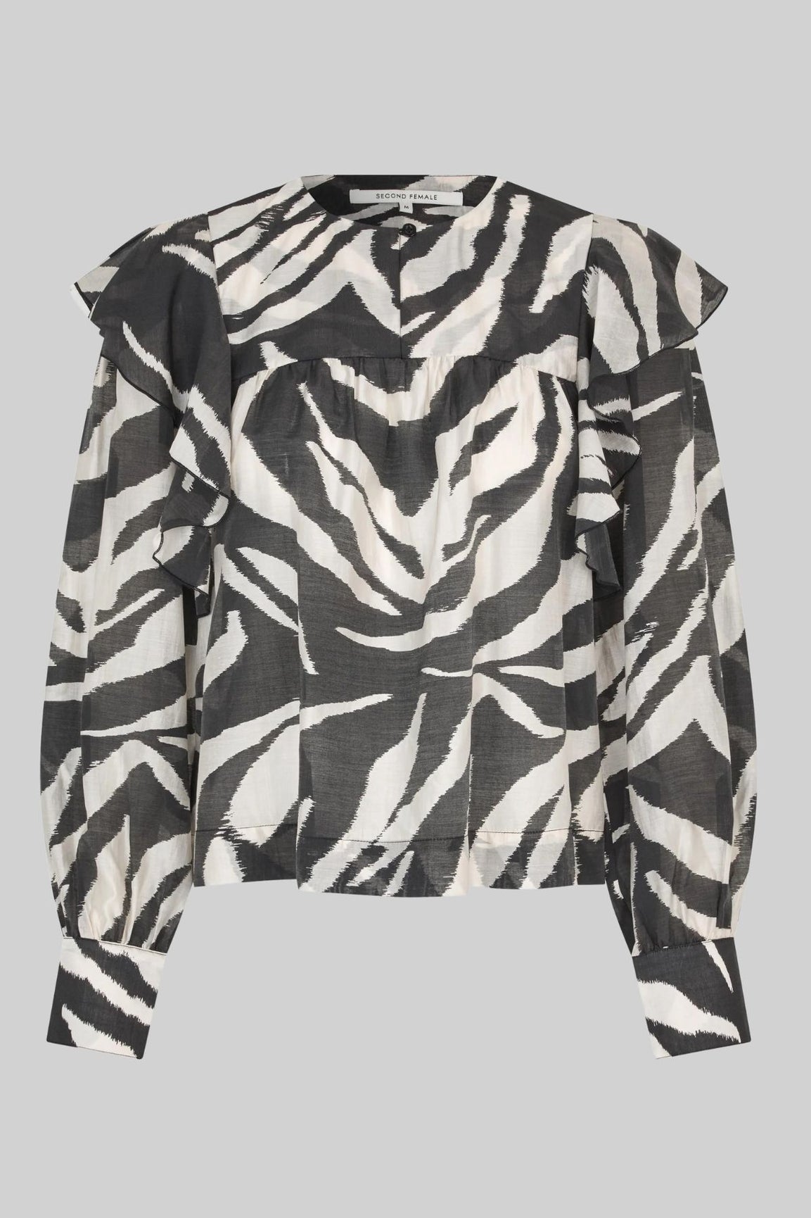 Second Female Zenula Ruffle Blouse soft beige