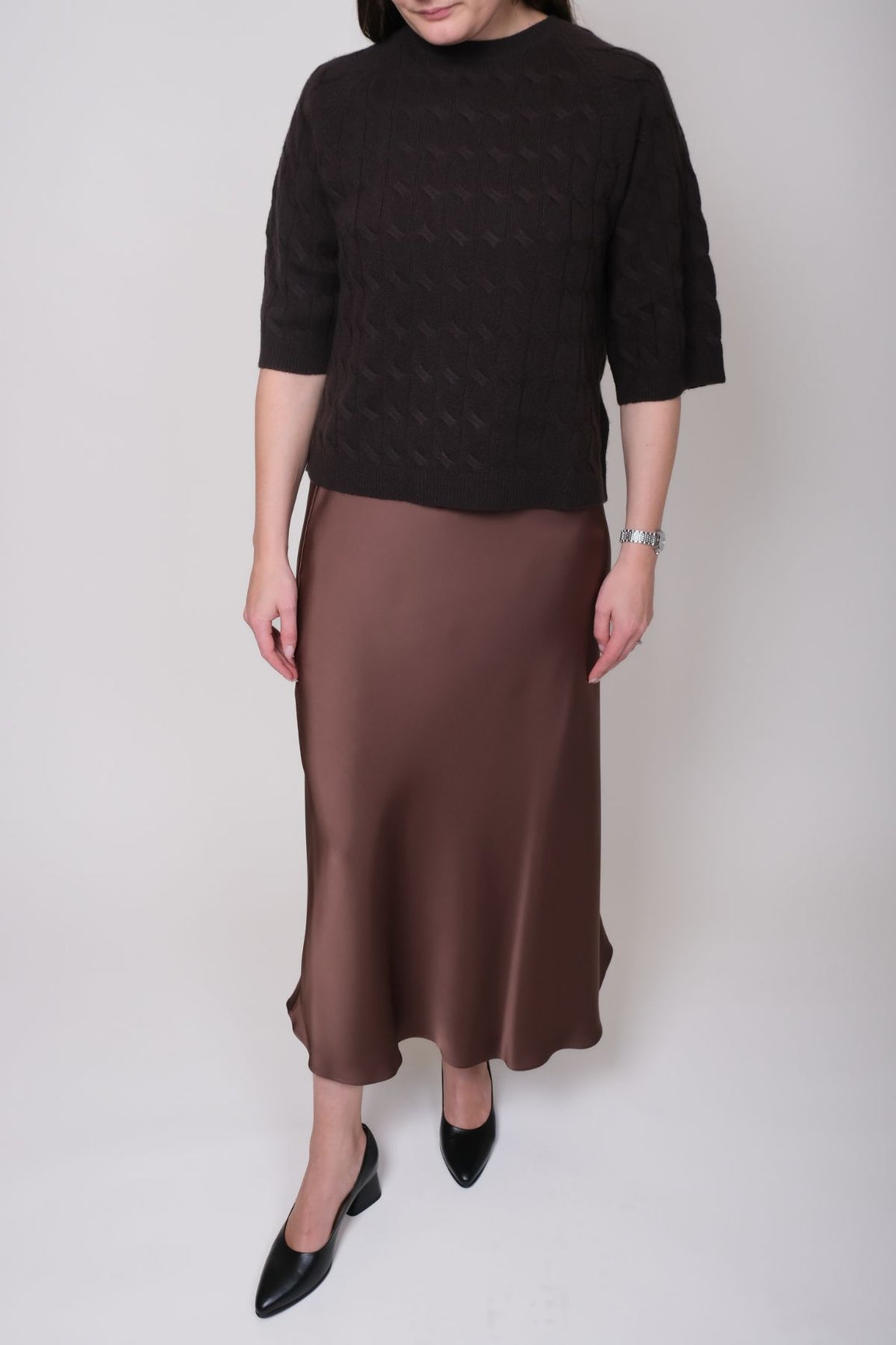 iBlues Verve Satin hame dark brown