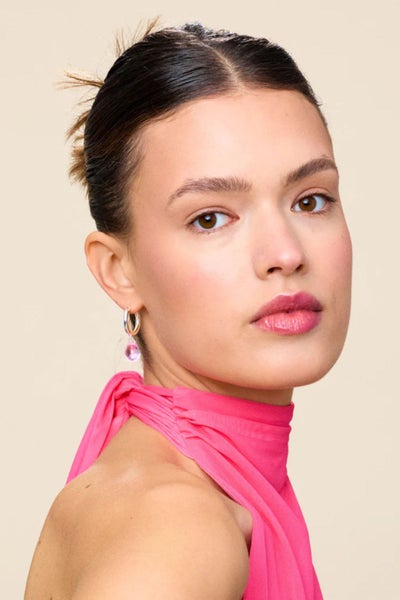 ANNELE Sugar Drop Pink korvakorut hopea