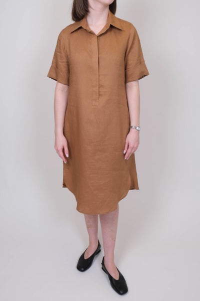 Angoor Emma pellavamekko cappuccino