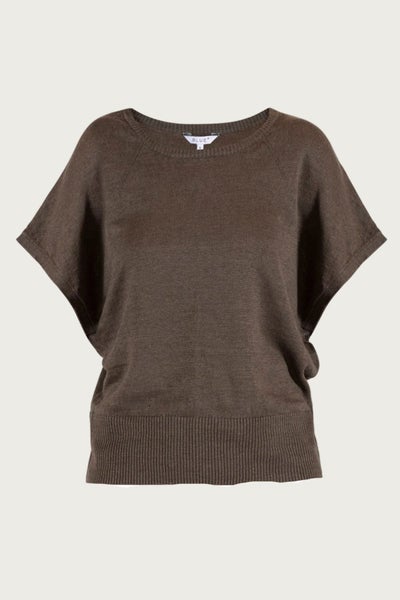 Blue Laila pellavapusero coffee