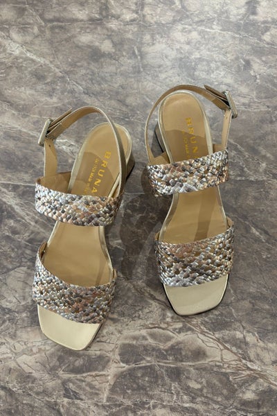 Brunate punossandaletit metalli