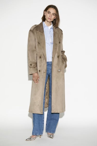 Dante6 Solen Faux Suede Trenchcoat