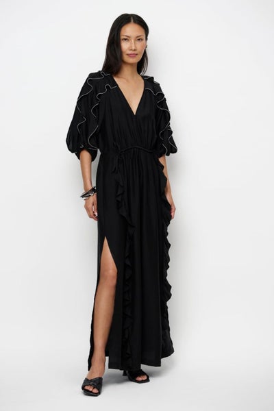 Dante6 Anzur Embellished Maxi Dress musta