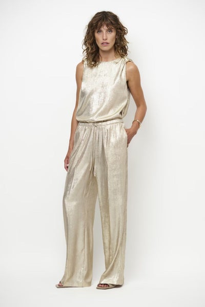 Dante6 Ido Metallic Pants porcelain beige