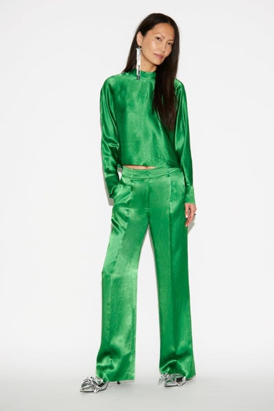 Dante6 Jules Satin housut ultra green