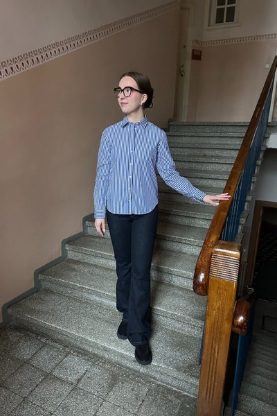 GANT Raidallinen paitapusero sininen