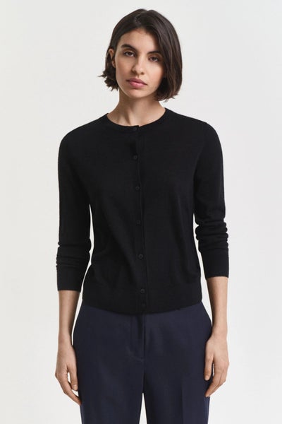 GANT Merinovillainen neuletakki musta