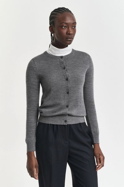 GANT Merinovillainen neuletakki harmaa