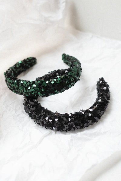 Gauhar paljettihiuspanta vihre&auml;