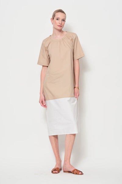 LaSalle Two-Tone mekko hiekka/valkoinen