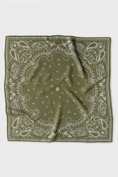 Lescarf Paisley silkkihuivi vihre&auml;