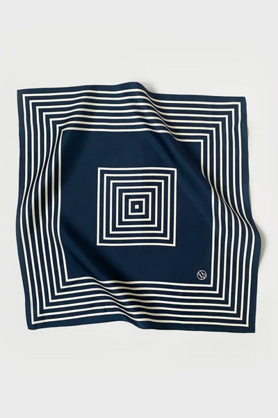 Lescarf silkkihuivi sininen