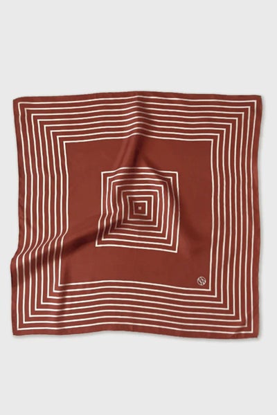 Lescarf silkkihuivi terracotta