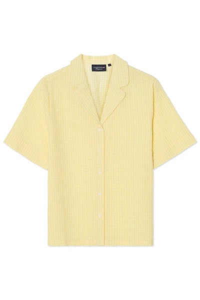 Lexington Ruudullinen pyjamasetti keltainen