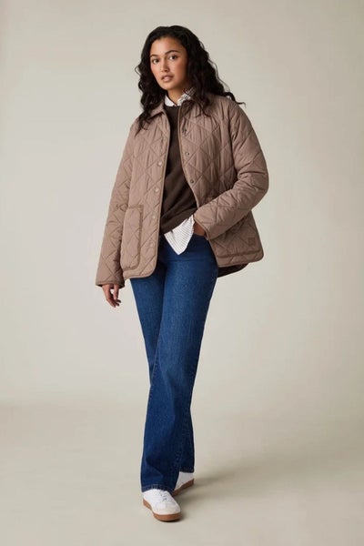 Lexington Quilted Jacket vaaleanruskea