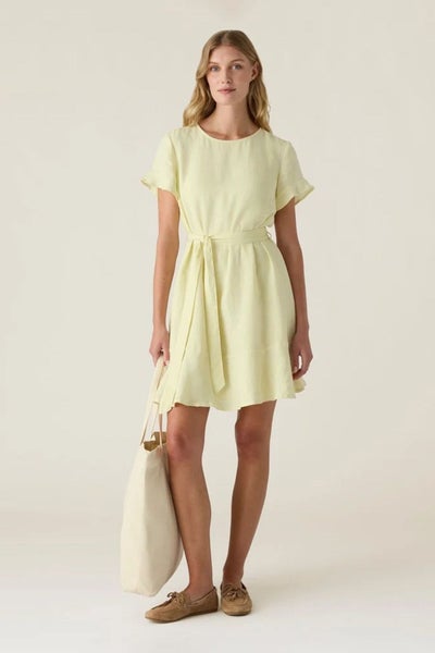 Lexington Vy&ouml;llinen pellavamekko keltainen