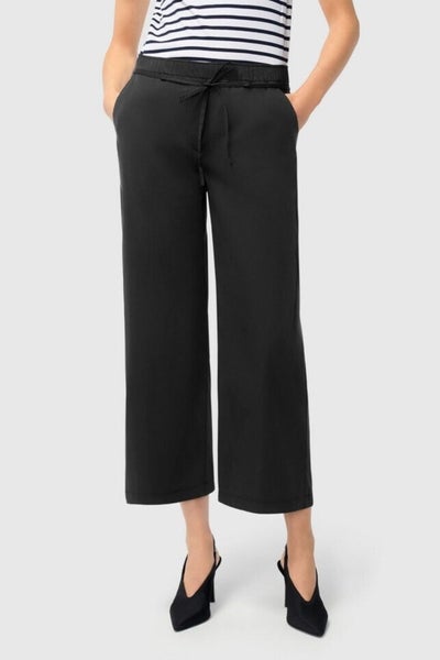 MAC Chiara Belt Cropped housut musta