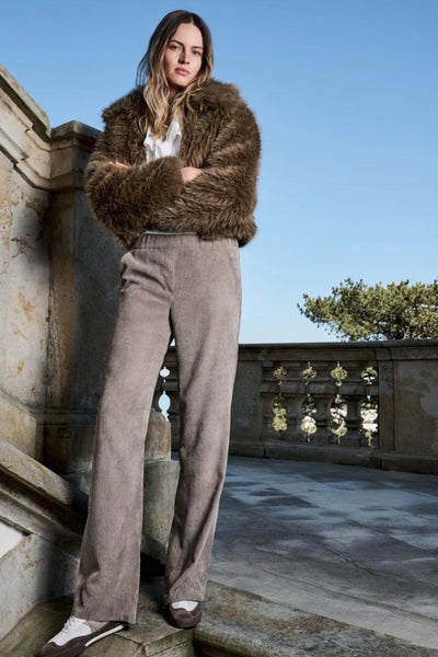 MAC Chiara samettihousut oxide brown