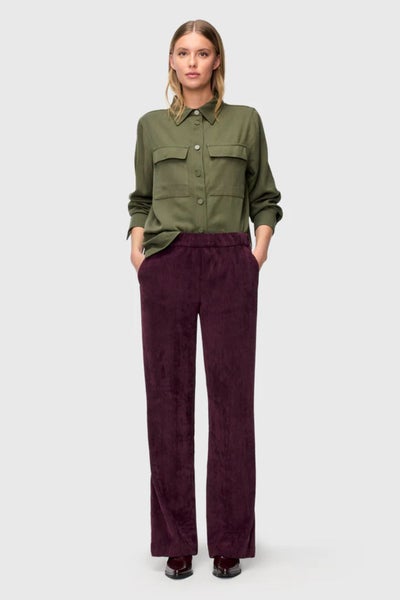 MAC Chiara samettihousut aubergine