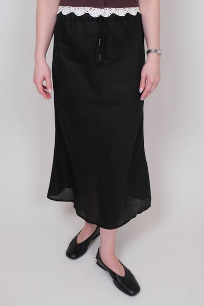 Marella Gamba pellavahame musta