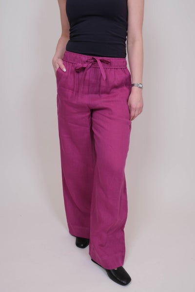 Marella Suomo pellavahousut fuksia