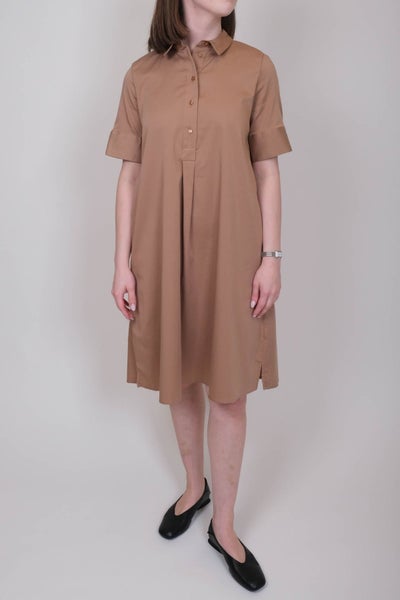 Milano Italy lyhythihainen paitamekko toffee