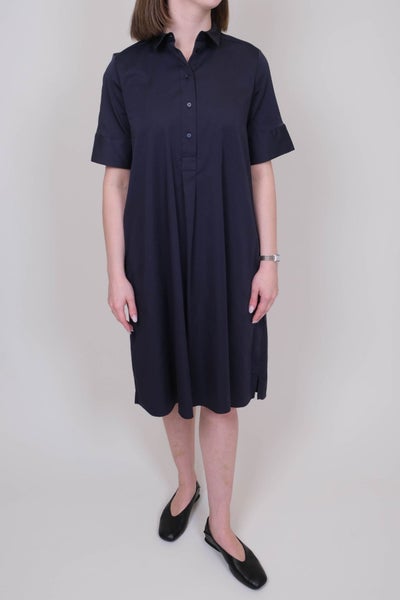 Milano Italy lyhythihainen paitamekko tummansininen