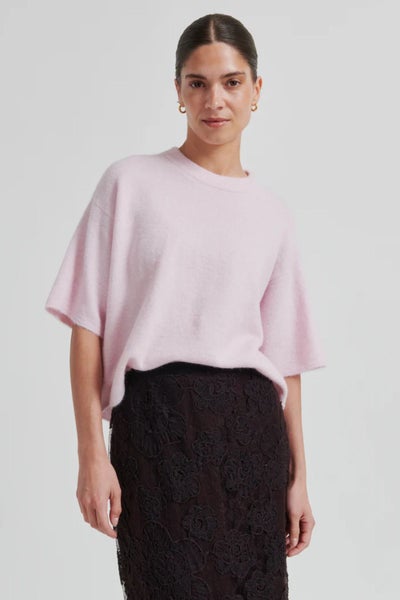 Second Female Gabby Knit O-neck pale lilac